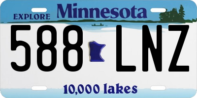 MN license plate 588LNZ