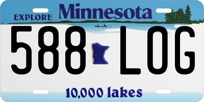 MN license plate 588LOG