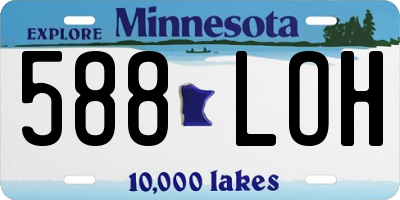 MN license plate 588LOH