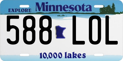 MN license plate 588LOL