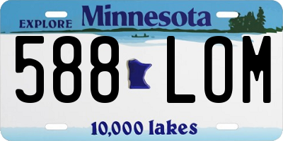 MN license plate 588LOM