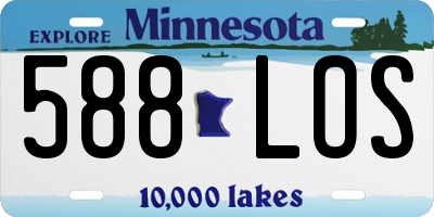 MN license plate 588LOS