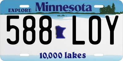 MN license plate 588LOY
