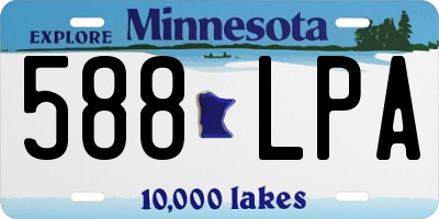 MN license plate 588LPA