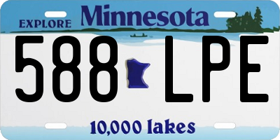 MN license plate 588LPE