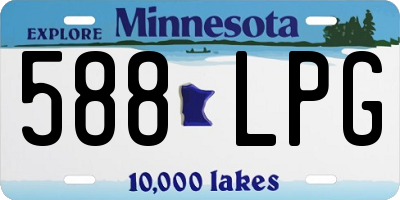 MN license plate 588LPG