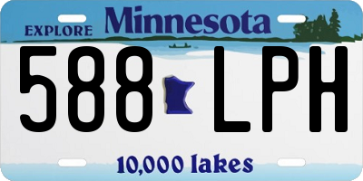 MN license plate 588LPH