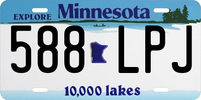 MN license plate 588LPJ