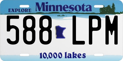 MN license plate 588LPM