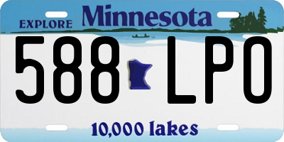 MN license plate 588LPO
