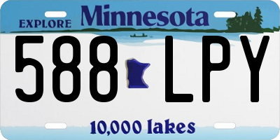 MN license plate 588LPY