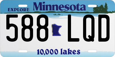 MN license plate 588LQD