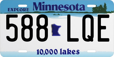 MN license plate 588LQE