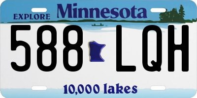 MN license plate 588LQH