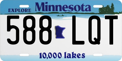MN license plate 588LQT