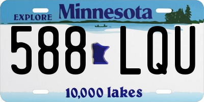 MN license plate 588LQU