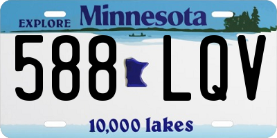 MN license plate 588LQV