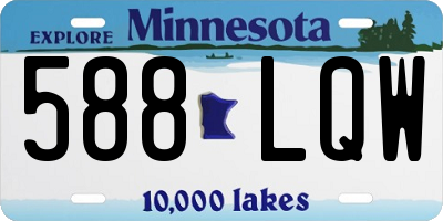 MN license plate 588LQW