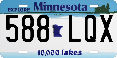 MN license plate 588LQX