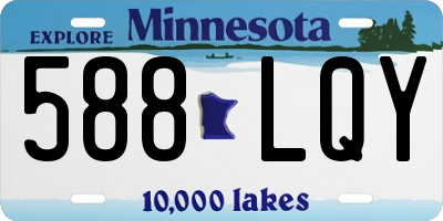MN license plate 588LQY