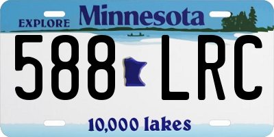 MN license plate 588LRC