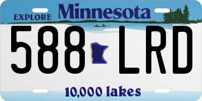 MN license plate 588LRD