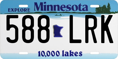 MN license plate 588LRK