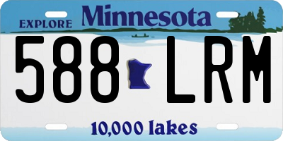 MN license plate 588LRM