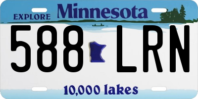MN license plate 588LRN