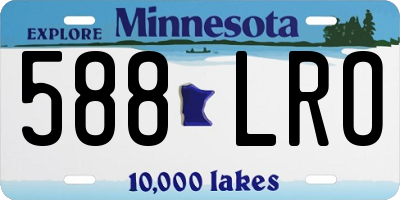 MN license plate 588LRO