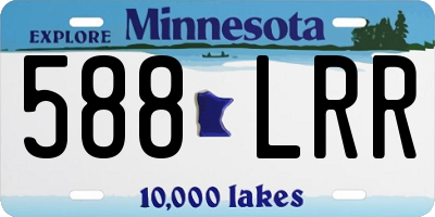MN license plate 588LRR