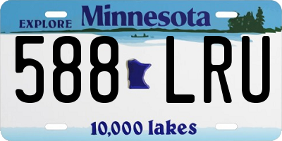 MN license plate 588LRU