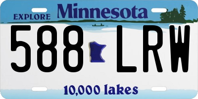 MN license plate 588LRW