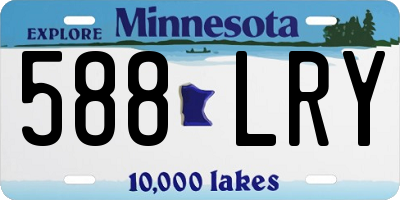 MN license plate 588LRY