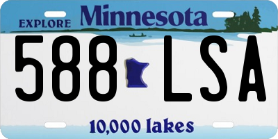 MN license plate 588LSA
