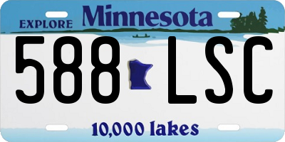 MN license plate 588LSC