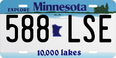 MN license plate 588LSE