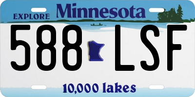 MN license plate 588LSF
