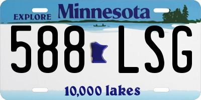MN license plate 588LSG
