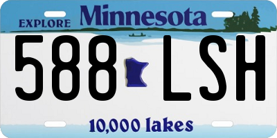 MN license plate 588LSH
