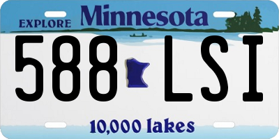 MN license plate 588LSI