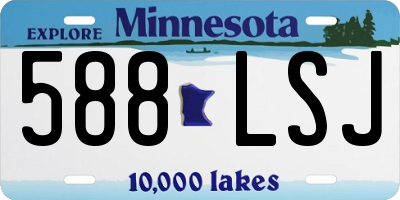 MN license plate 588LSJ