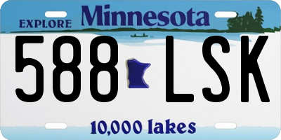 MN license plate 588LSK