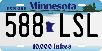 MN license plate 588LSL