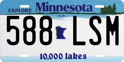 MN license plate 588LSM