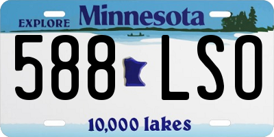 MN license plate 588LSO