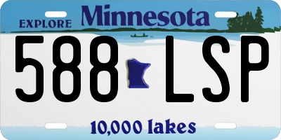 MN license plate 588LSP