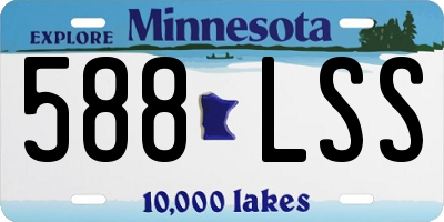 MN license plate 588LSS