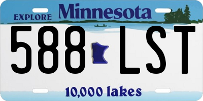 MN license plate 588LST