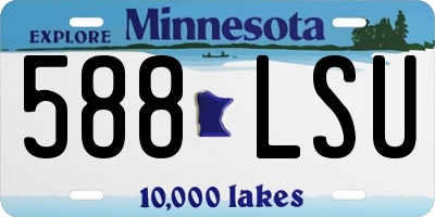 MN license plate 588LSU